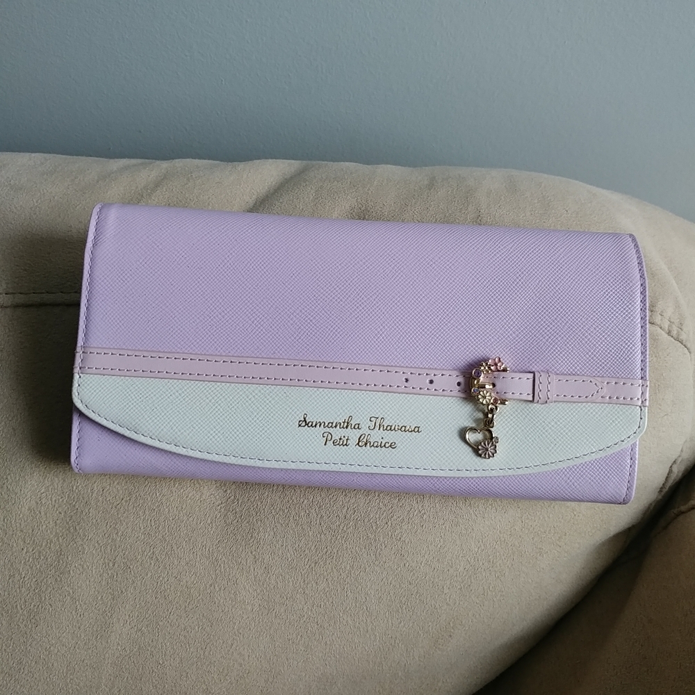 Samantha Thavasa Petit Choice pastel purple leather wallet